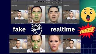  [English] How to create free real-time AI Deep Fake so good