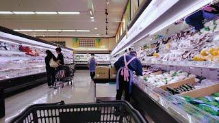 Grocery Shopping in a Japanese Supermarket Countryside |  Walking Tour「4K」 DJI Pocket 3