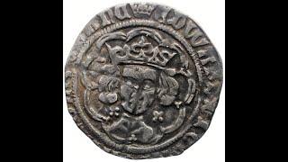 1466-1467 Edward IV Groat Coin England Silver London Mint Crown Mintmark