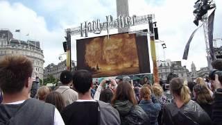 Harry Potter and the Deathly Hallows part 2 trailer at Trafalgar Square