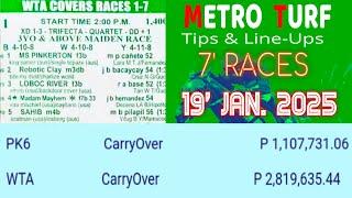MMTCI LIVE RACING KARERA TIPS FOR SUNDAY | JAN. 19, 2025 | WTA & PICK6 CARRY OVER | 2:00 PM START