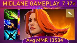  7.37e Lina |K+A-D - 34 KP - 74%| Mid Gameplay - Dota 2 Top MMR