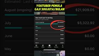 Bikin Kaget‼️ Youtuber Pemula gajian 300 juta perbulan #tipsdantrik #tutorialyoutube #shorts