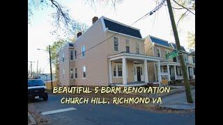 Stunning  5 BDRM Church Hill, Richmond VA Home for Sale +$544,800+