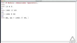 Unit 3 Video 8: Modulo & divmod() Function