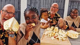 SCOTTISH HUSBAND󠁧󠁢󠁳󠁣󠁴󠁿 TRIES UGANDA FFENE(jackfruit) FOR THE FIRST TIME