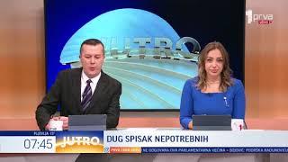 TV Prva, gost: Goran Bubanja. v.d. pomoćnika direktora ZZZCG