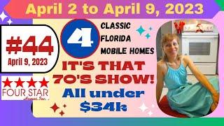 #44)  SOLD OUT!  10/6/23.  Four Classic Florida Mobile Homes for Sale Under $34K!  4/10/23