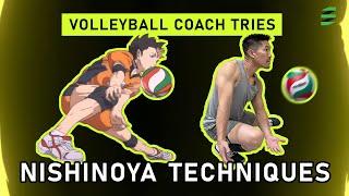 Volleyball Coach Tries Nishinoya Techniques | Rolling Thunder!