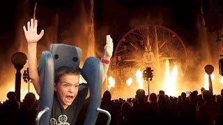  SAVAGE SEVEN YEAR OLD CONQUERS CALIFORNIA SCREAMIN' ADVENTURE ROLLER COASTER! 