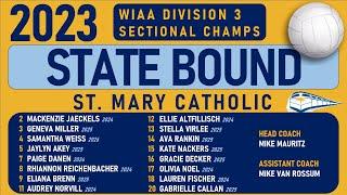 2023 St. Mary Catholic Girls Volleyball State Bound