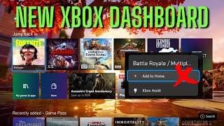 XBOX JUST GOT RID OF HOME SCREEN CUSTOMIZATION! - NEW 2023 DASHBOARD