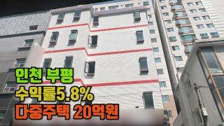 인천부평 임대료980만원나오는 다중주택  20억원 !