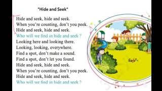 Hide and seek 🫣🫣انشودة لعبة الغميضة للسنة الرابعة ابتدائي