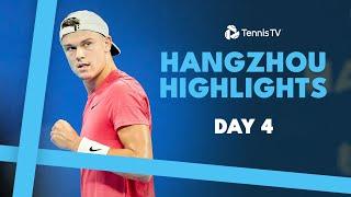 Rune Takes On Uchiyama; Cilic, Zhang & Carballes Baena Feature | Hangzhou 2024 Highlights Day 4