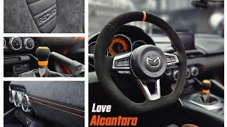 Full ASMR car interior detail - 2019 Mazda MX5 with a lot of Alcantara