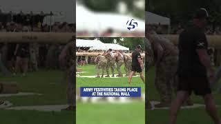 Army festivities kicked off at the National Mall today