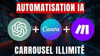 Crée et Publie des Carrousels Insta en illimité ! 100 % Automatisé (avec Canva, Make et ChatGPT ...)