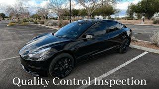 New 2023 Tesla Model 3 Rwd LFP | Body Panel Quality Inspection