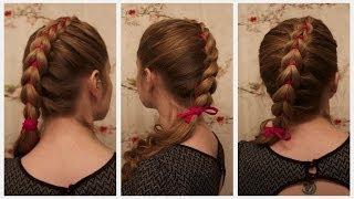 Valentine's Day French "Pull Through" Braid.