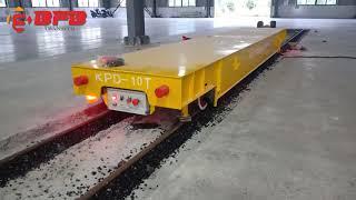 Low voltage rail powered workshop transfer cart - customized manufacture