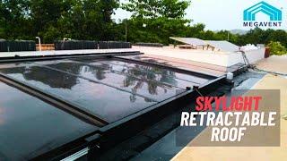 Megavent Retractable Roof for skylight in India- www.megavent.co.in