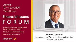 Financial Issues Forum Presents Paolo Zannoni