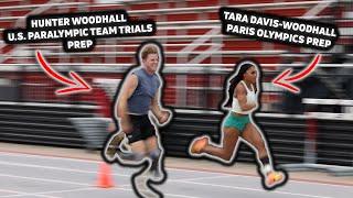 Tara Davis-Woodhall, Hunter Woodhall Train For Paris, U.S. Paralympic Trials | Workout Wednesday