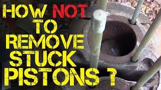 Removing seized pistons from a Honda CB450