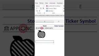 How to Find Stocks TICKER SYMBOL in Excel #shortvideo #excel #stocks #stockmarket #symbols #ticker