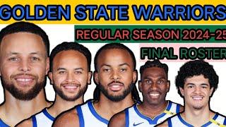 Golden State Warriors final roster for the 2024-2025 NBA regular season.#gws