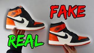 REAL VS FAKE! NIKE AIR JORDAN 1 SHATTERED BACKBOARD 1.0 SNEAKER COMPARISON!