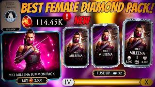 I SPENT 114K DRAGON KRYSTAL ON THE NEW MK 1 MILEENA SUMMON PACK . BEST Diamond pack in mk mobile 