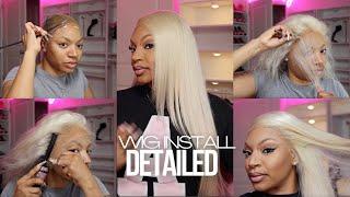 FLAWLESS BLONDE LACE WIG INSTALL *FOR BLACK WOMAN* EXTREMELY DETAILED BEST LACE WIG INSTALL TUTORIAL