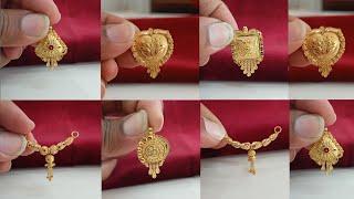 latest hallmark gold short mangalsutra designs 2024 with weight & price #2024 new gold pendant || 