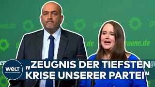 GRÜNEN-RÜCKTRITT: "Es braucht einen Neustart" - Statement von Ricarda Lang & Omid Nouripour | EIL