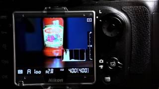 Nikon D800 Live View Exposure Preview, Meter, and Histogram