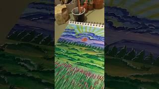 Easy painting ideas for beginners #easypainting #easyart #easypaintingideas #landscape #scenery