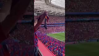 Barcelona's Camp Nou stadium fans cheer