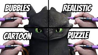 Drawing Toothless How To Train Your Dragon In 4 Amazing Styles!