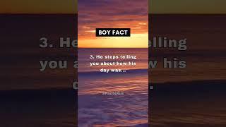 5 clear signs a boy is starting to lose feelings  | Boy Facts #shorts