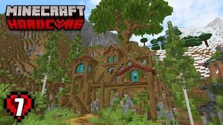 I Built a TREE HOUSE VILLAGE in Hardcore Minecraft 1.21 Survival