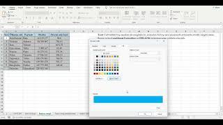 Coloring the blanks in the table - Cədvəldəki boşluqları rəngləmək