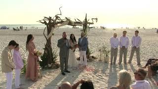 Lido Beach Wedding with Driftwood Arch