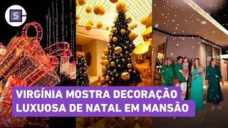 Virginia Fonseca faz decoração luxuosa de Natal em mansão e vídeo viraliza: 'Fez nevar em Goiânia'