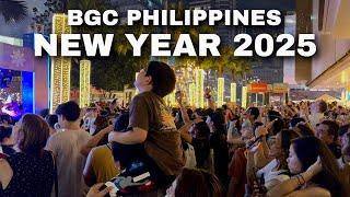 Philippines New Year 2025! BGC, Metro Manila - Spectacular New Year’s Eve Scenes & Fireworks!