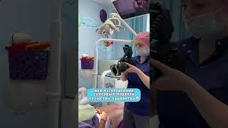 Установка брекетов нашему пациенту! #shorts