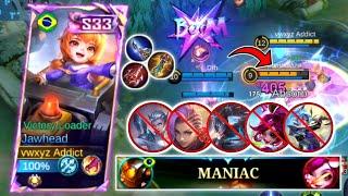 MANIAC!!! Macro Play 99,99%,,Jawhead Mudah Dapat Maniac,, Build Top 1 Global Jawhead,, MLBB