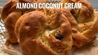 Easy sweet bread almond coconut cream homemade