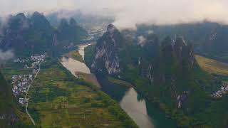 DJI Mavic Pro 2 Guilin China From Xianggong Hill 4K Drone Video